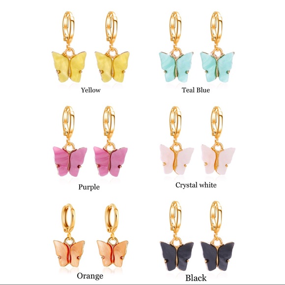 Butterfly Earrings Woman earrings BUNDLE 3 pairs - Picture 4 of 5